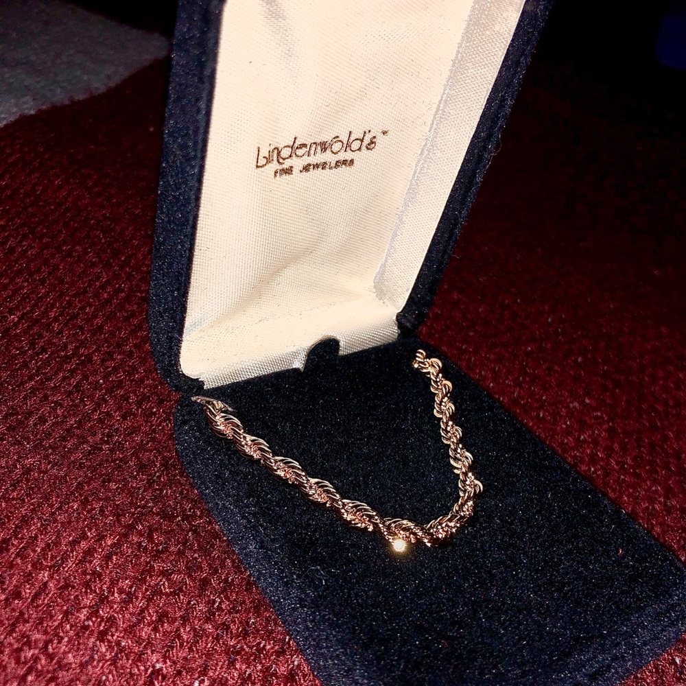 10K Gold 15” 3mm Rope Chain Necklace